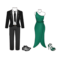 Ilustración de código de vestimenta formal